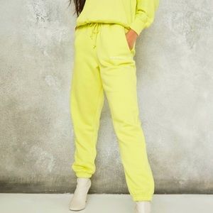 Missguided Lime Oversized 90s Joggers